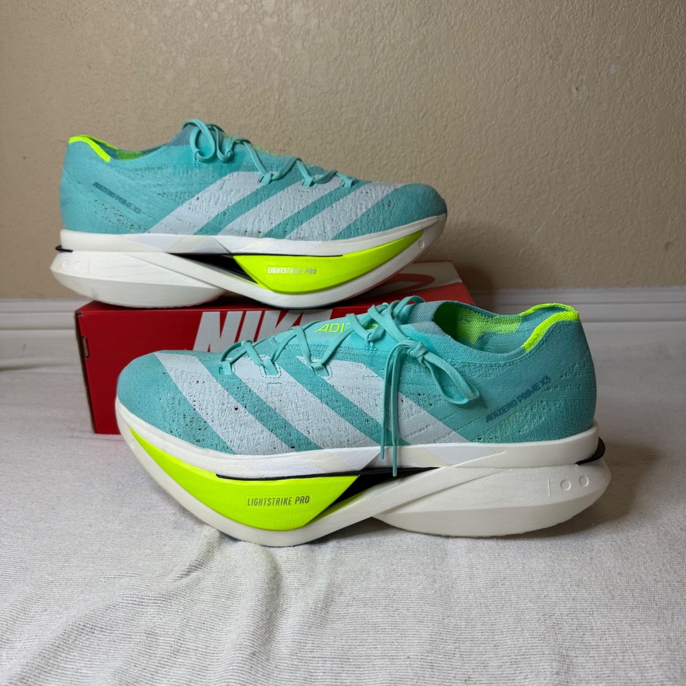 Adidas Adizero Prime X 2 Strung Men 15 Mint Green Lightstrike Pro Running Shoes